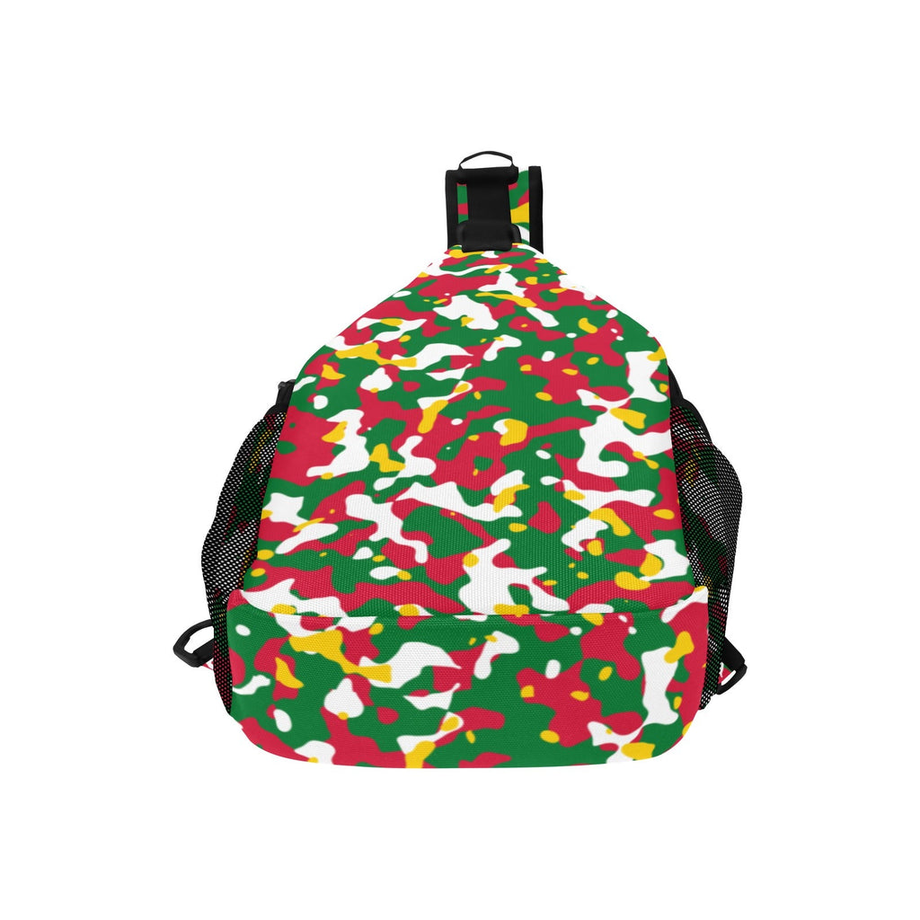 Suriname Flag Camo Men's Casual Chest Bag - Conscious Apparel Store