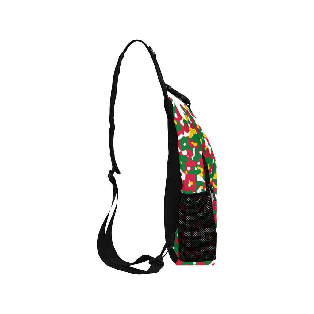 Suriname Flag Camo Men's Casual Chest Bag - Conscious Apparel Store