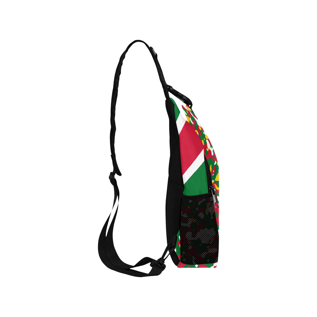 Suriname Flag Camo Men's Casual Chest Bag - Conscious Apparel Store