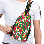 Suriname Flag Camo Men's Casual Chest Bag - Conscious Apparel Store