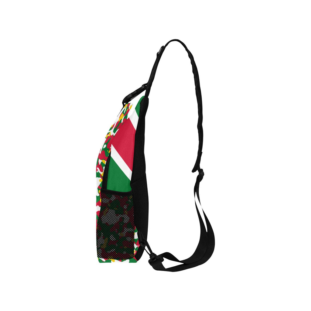 Suriname Flag Camo Men's Casual Chest Bag - Conscious Apparel Store