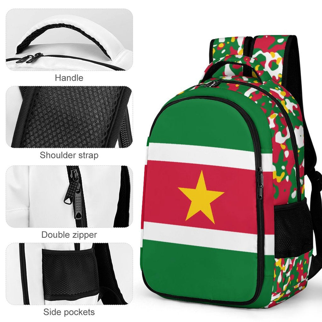 Suriname Flag Casual Backpack - Conscious Apparel Store