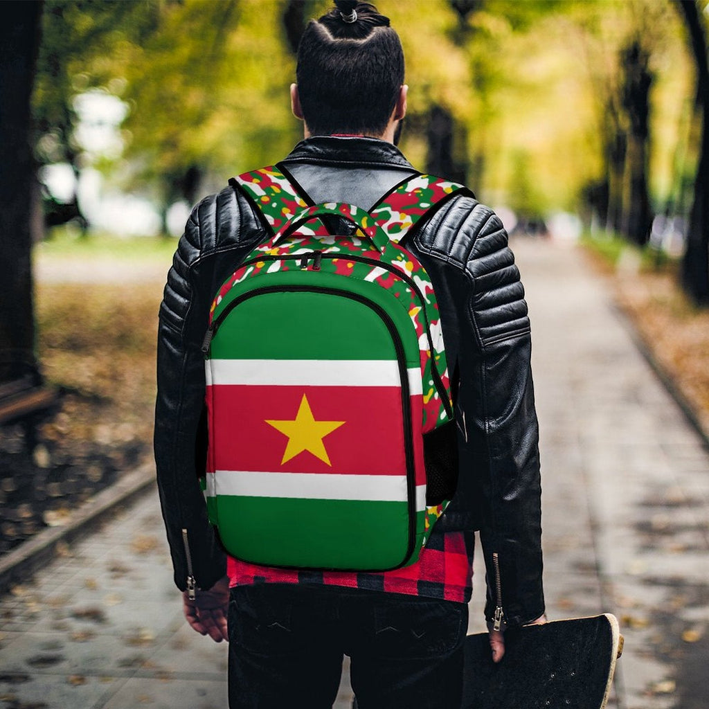 Suriname Flag Casual Backpack - Conscious Apparel Store