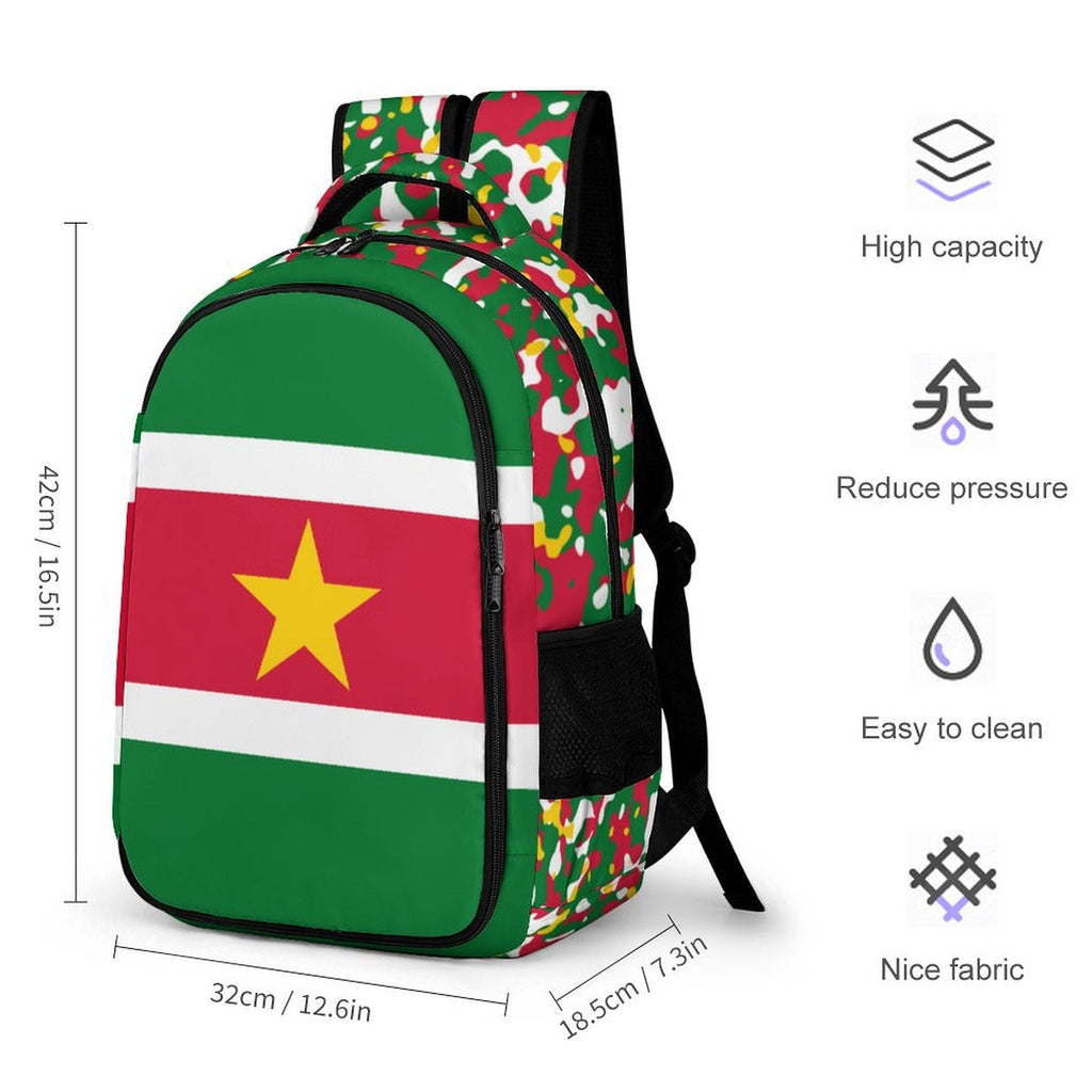 Suriname Flag Casual Backpack - Conscious Apparel Store