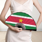 Suriname Flag Double-Sided Custom Folding Fan - Conscious Apparel Store