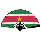 Suriname Flag Double-Sided Custom Folding Fan - Conscious Apparel Store