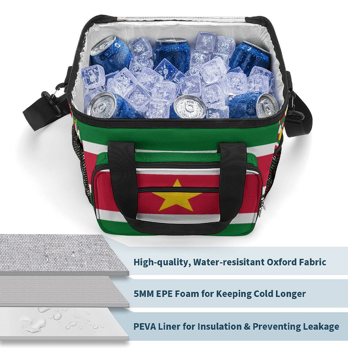 Suriname Flag Insulated Cooler Bag - Conscious Apparel Store