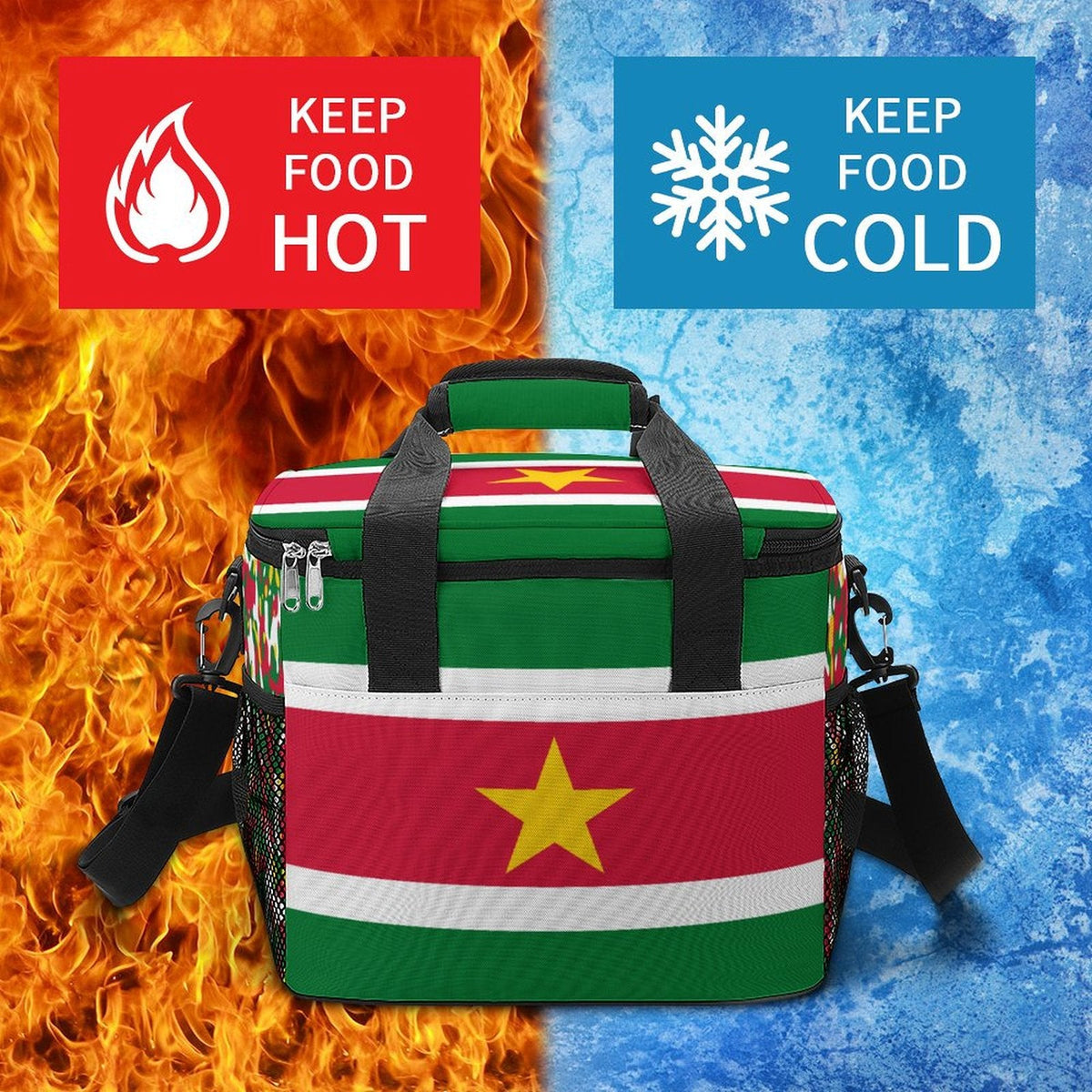 Suriname Flag Insulated Cooler Bag - Conscious Apparel Store