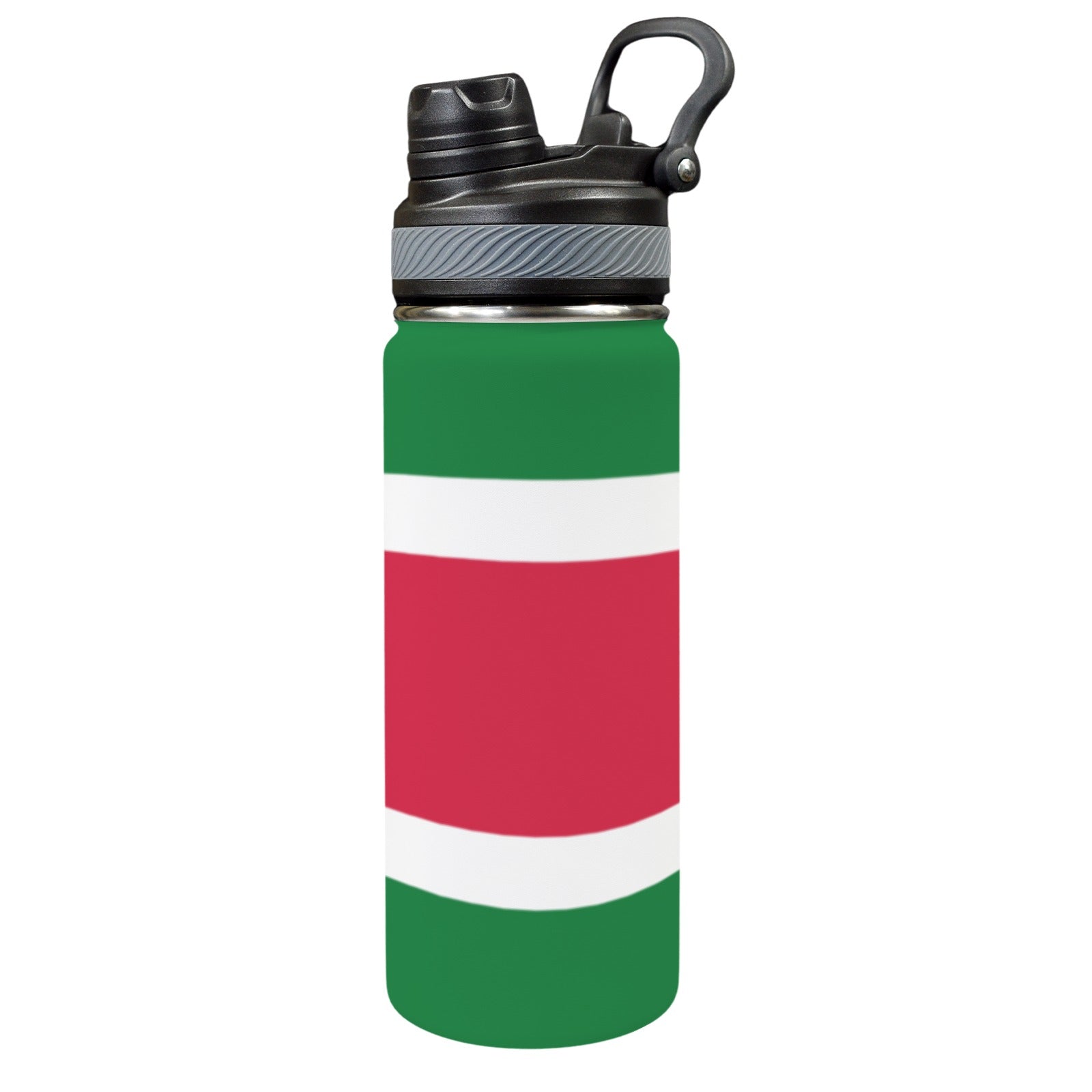 Suriname Flag Insulated Water Bottle with Dual - Use Lid (18oz) - Conscious Apparel Store
