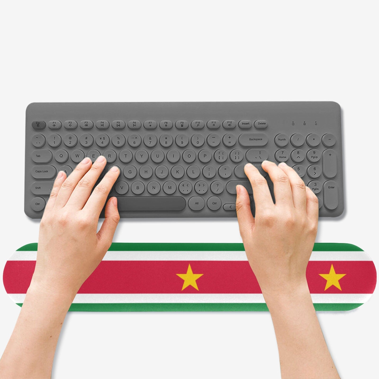 Suriname Flag Keyboard Wrist Rest Pad - Conscious Apparel Store