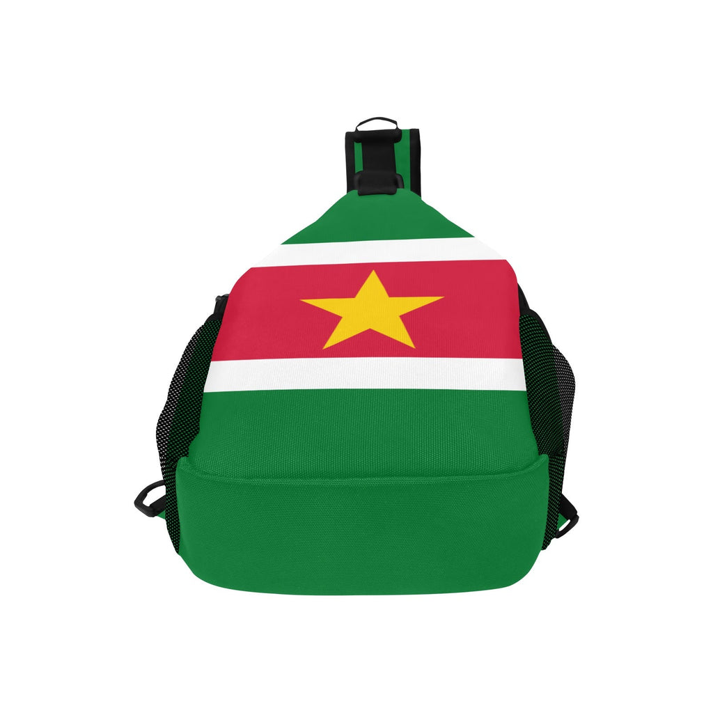 Suriname Flag Men's Casual Chest Bag - Conscious Apparel Store