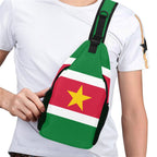 Suriname Flag Men's Casual Chest Bag - Conscious Apparel Store