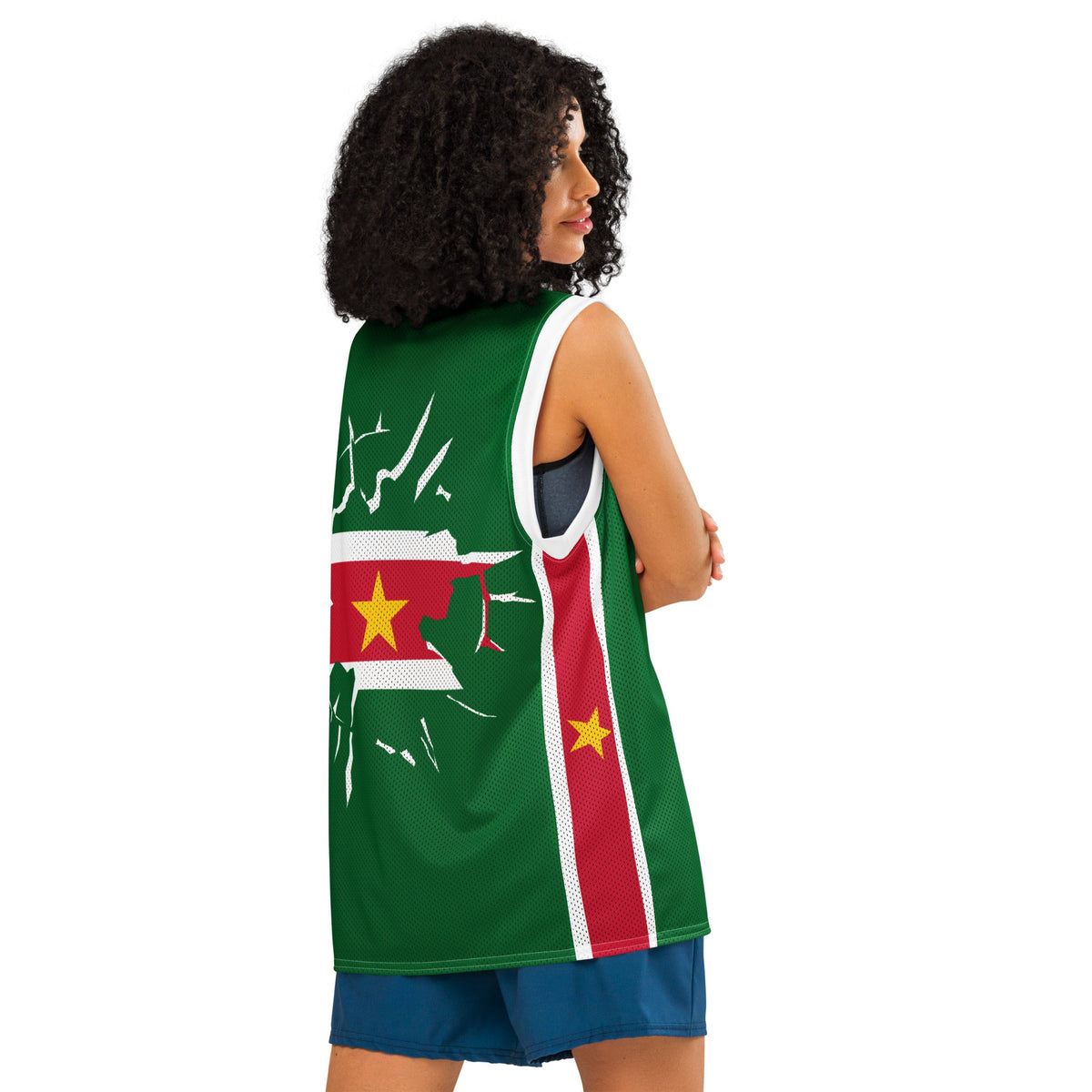 Suriname Flag Premium Sport Jersey Tank Top - Conscious Apparel Store