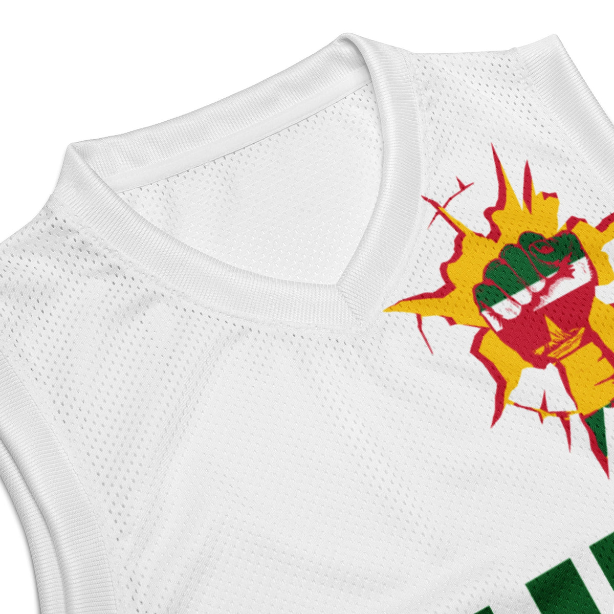 Suriname Flag (White) Premium Sport Jersey Tank Top - Conscious Apparel Store