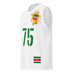 Suriname Flag (White) Premium Sport Jersey Tank Top - Conscious Apparel Store