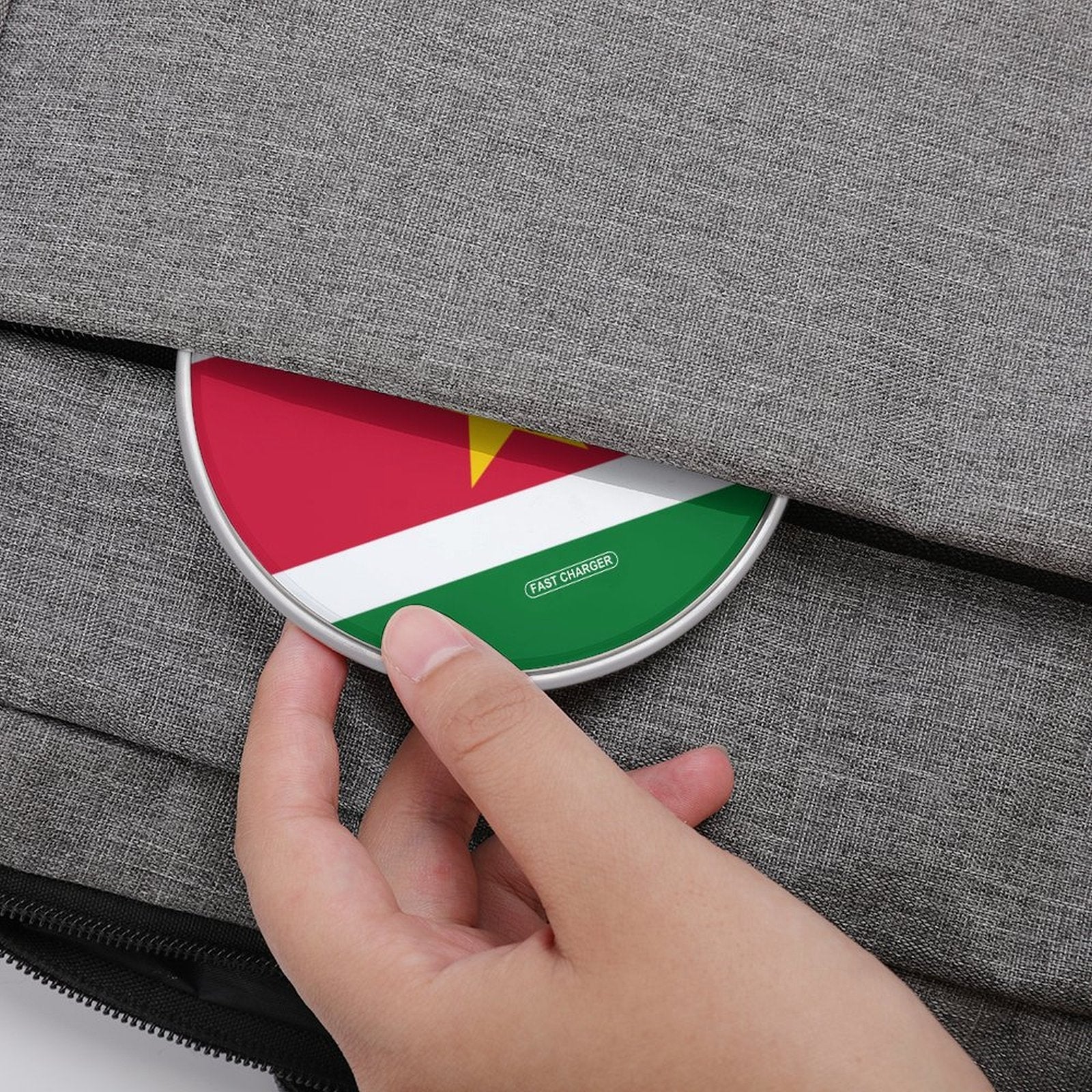Suriname Flag Wireless Charging Pad - Conscious Apparel Store