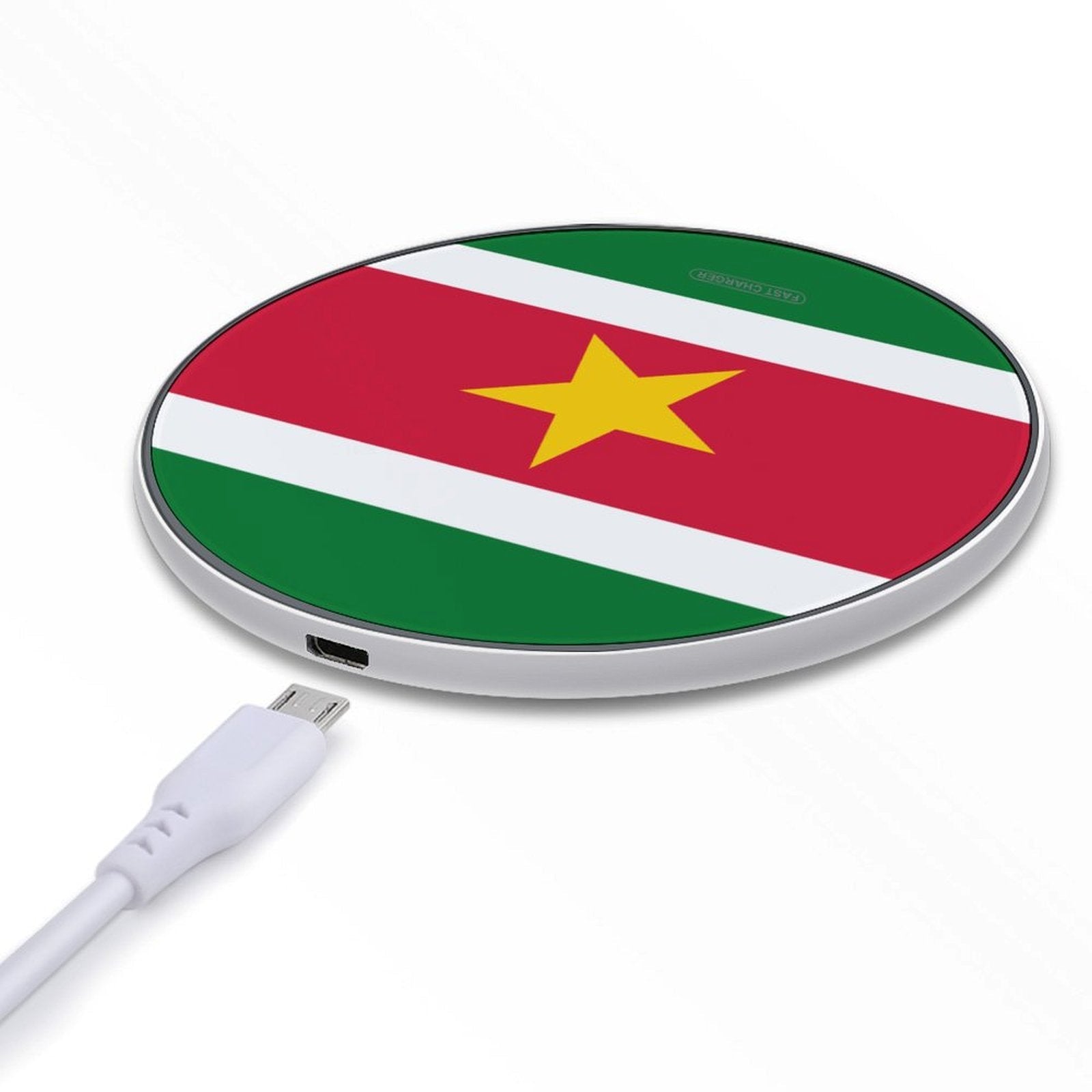 Suriname Flag Wireless Charging Pad - Conscious Apparel Store