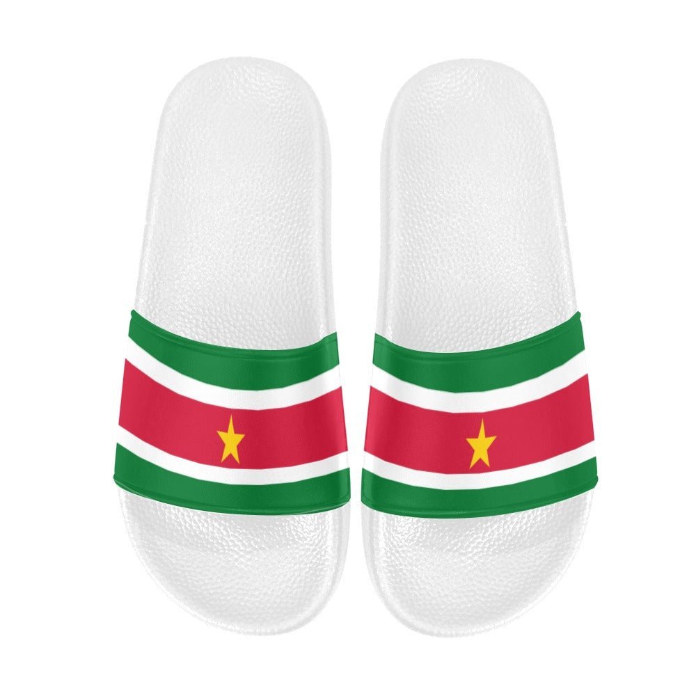 Suriname Flag Women's Slide Sandals - Conscious Apparel Store