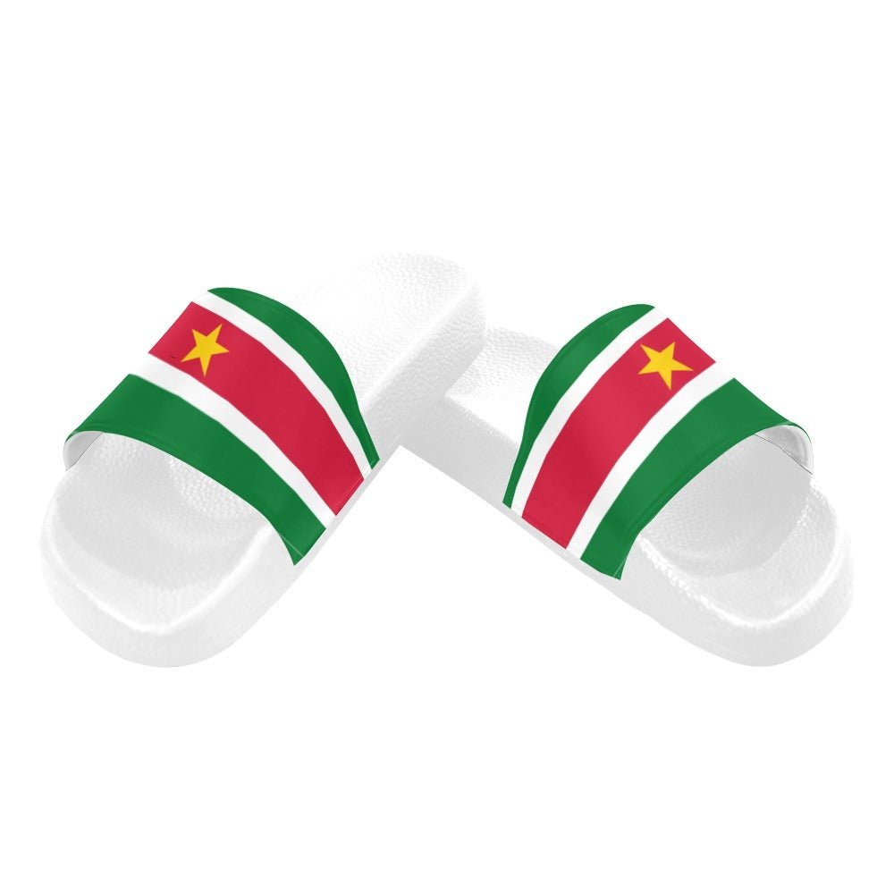 Suriname Flag Women's Slide Sandals - Conscious Apparel Store