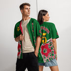 Suriname Football Themed Button-Down Sport Jersey - Conscious Apparel Store