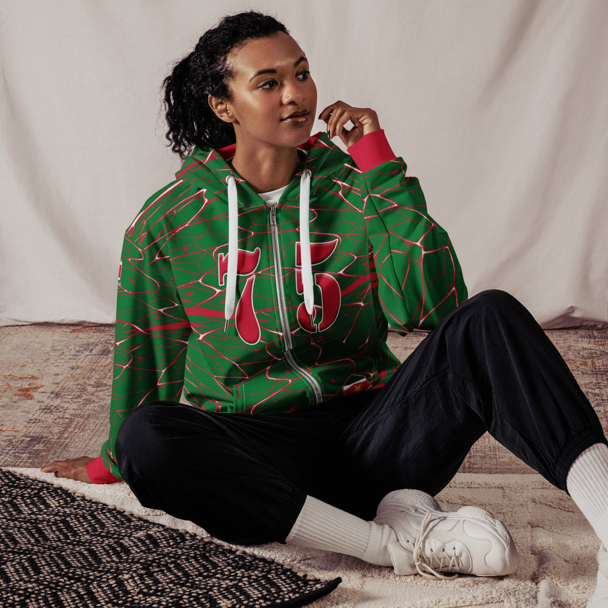 Suriname Football Unisex zip hoodie - Conscious Apparel Store