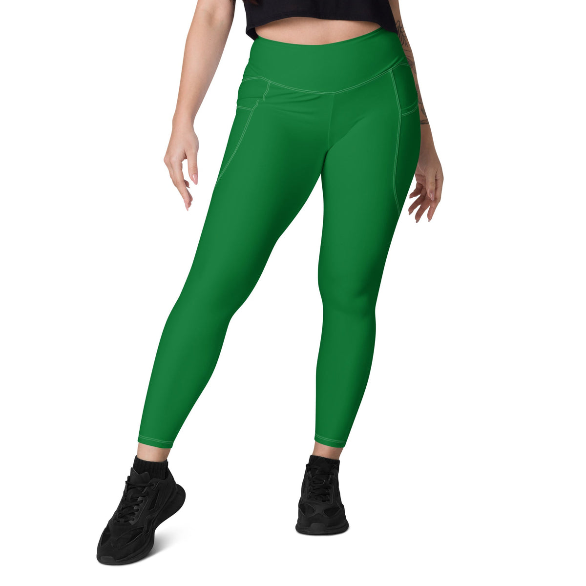 Suriname Green Leggings with pockets - Conscious Apparel Store