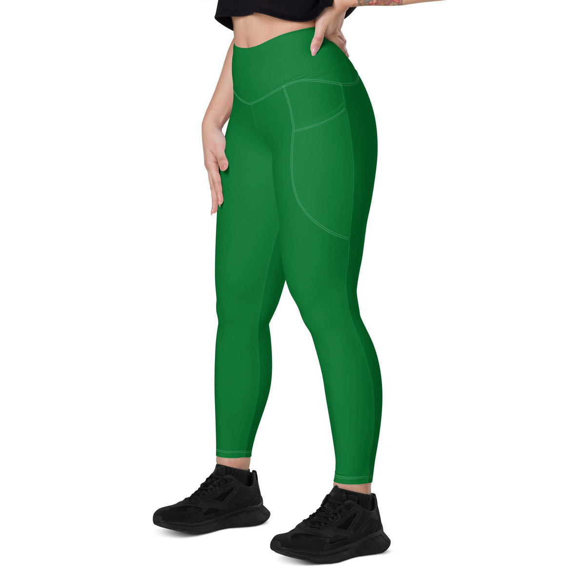Suriname Green Leggings with pockets - Conscious Apparel Store