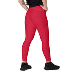 Suriname Red Leggings with pockets - Conscious Apparel Store