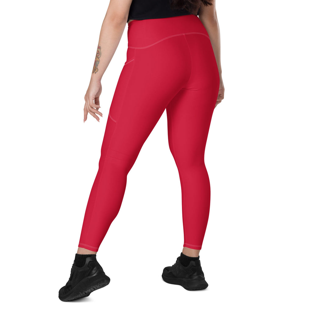 Suriname Red Leggings with pockets - Conscious Apparel Store