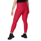 Suriname Red Leggings with pockets - Conscious Apparel Store
