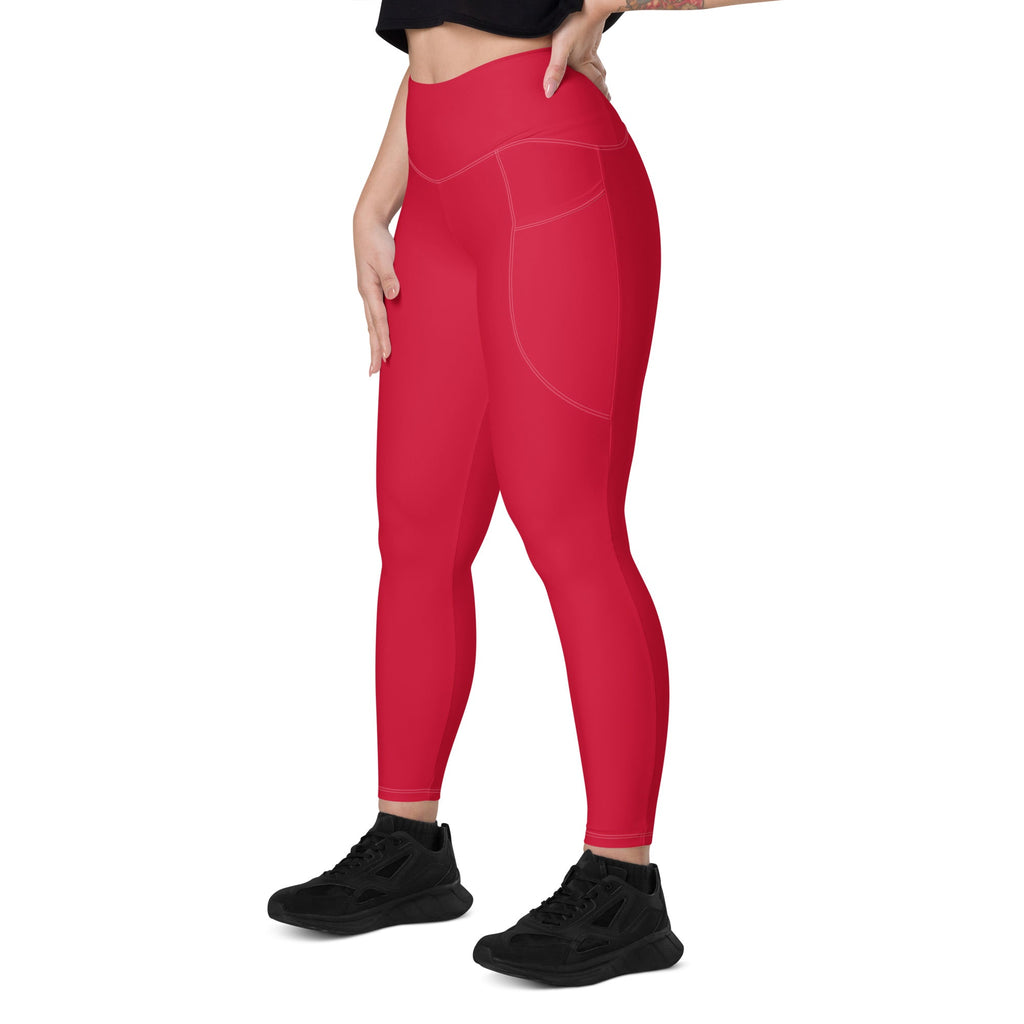 Suriname Red Leggings with pockets - Conscious Apparel Store