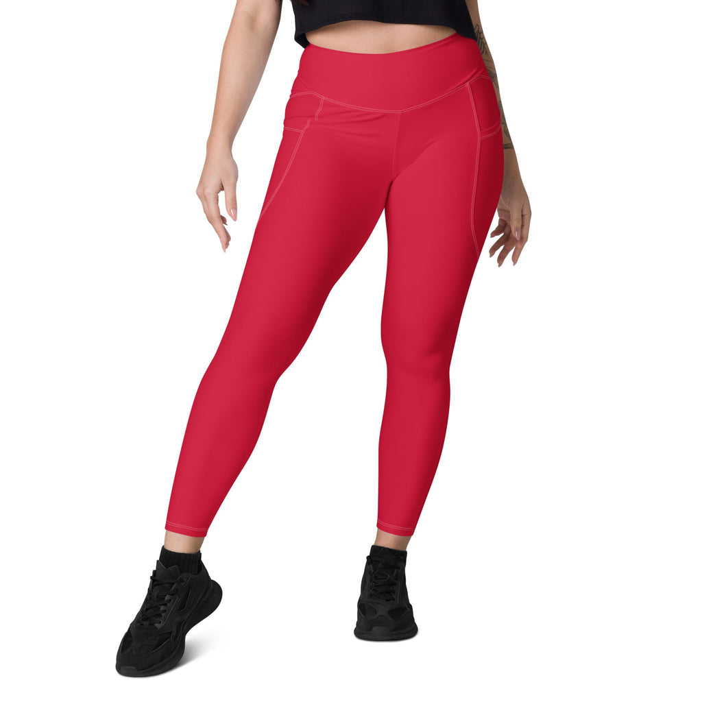Suriname Red Leggings with pockets - Conscious Apparel Store