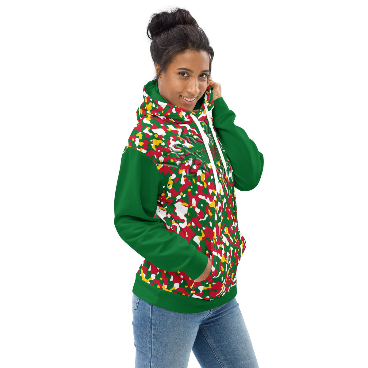 Surinamese Girl Camo Unisex Pullover Hoodie - Conscious Apparel Store