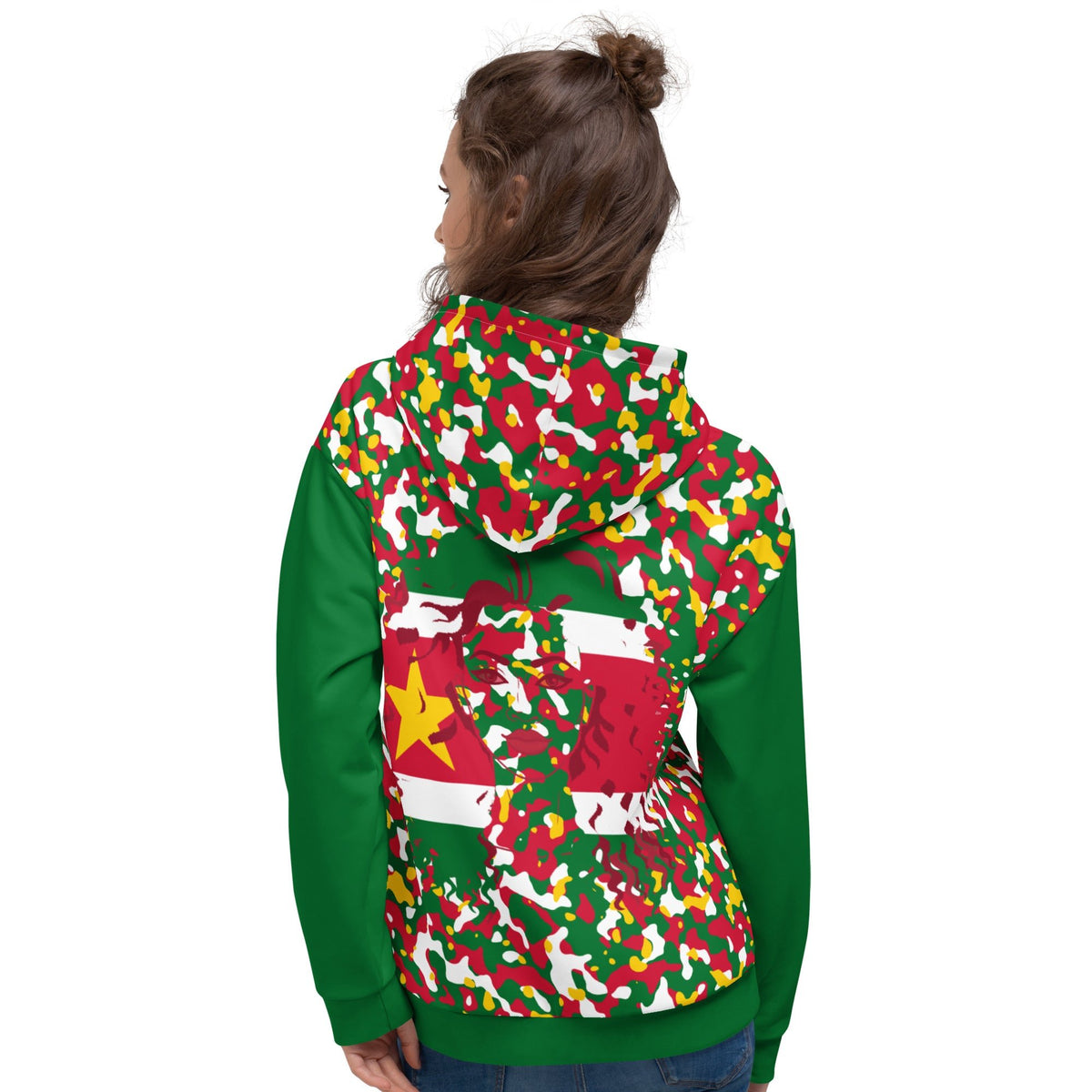 Surinamese Girl Camo Unisex Pullover Hoodie - Conscious Apparel Store