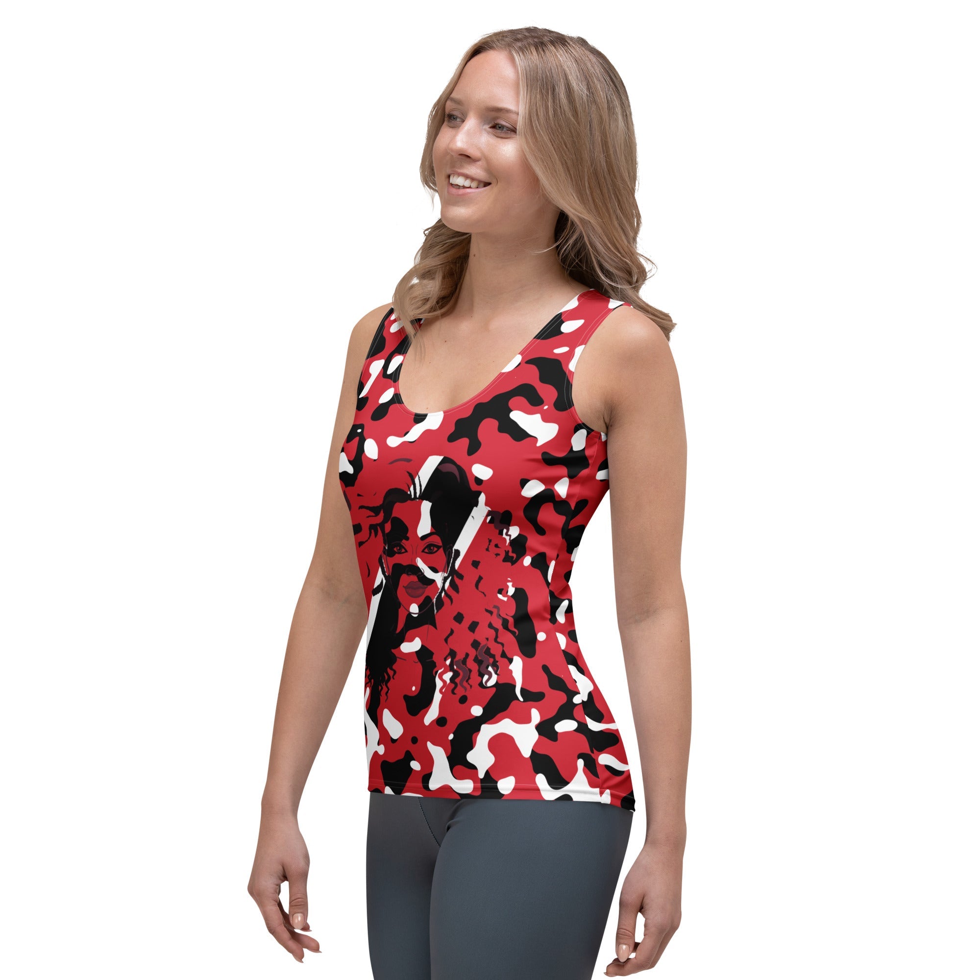 Trini Girl Camo Women's Tank Top - Conscious Apparel Store