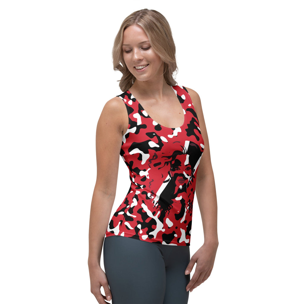 Trini Girl Camo Women's Tank Top - Conscious Apparel Store