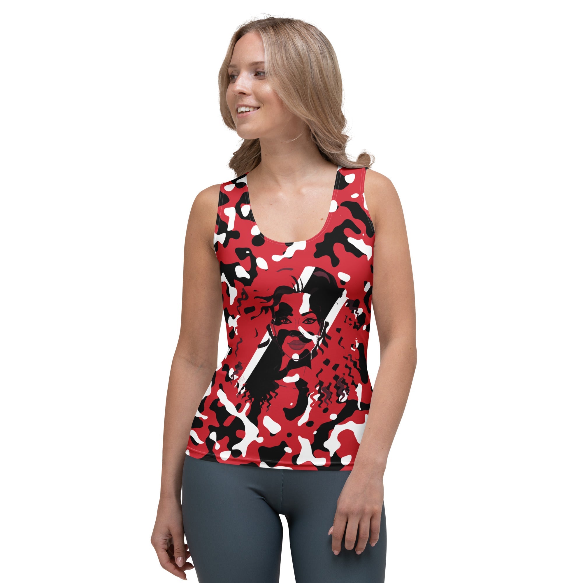 Trini Girl Camo Women's Tank Top - Conscious Apparel Store