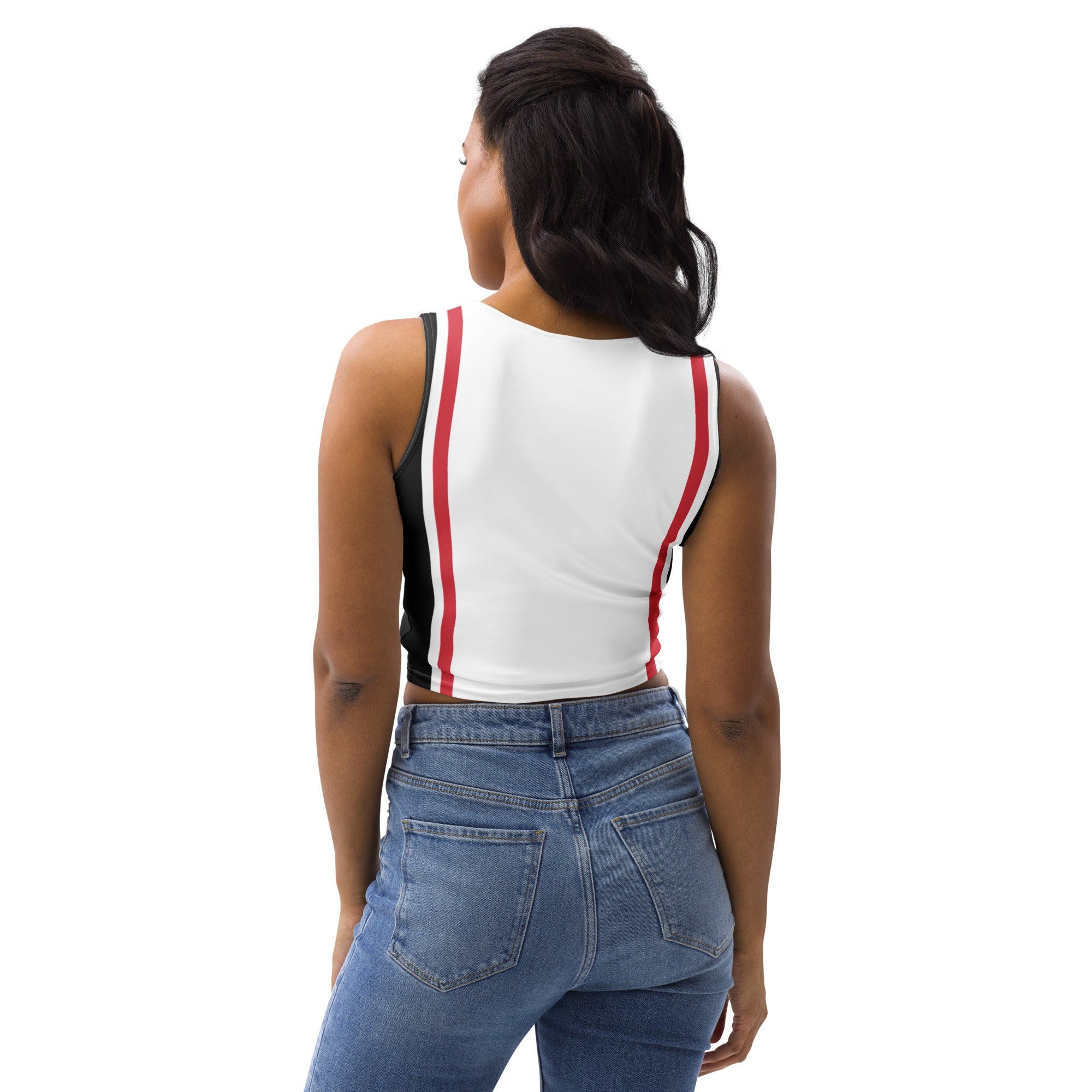 Trini Girl (White) Crop Top - Conscious Apparel Store