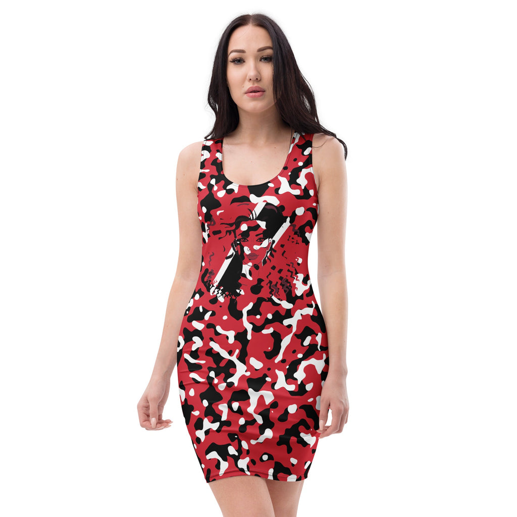 Trinidad & Tobago Flag Camo Bodycon dress - Conscious Apparel Store
