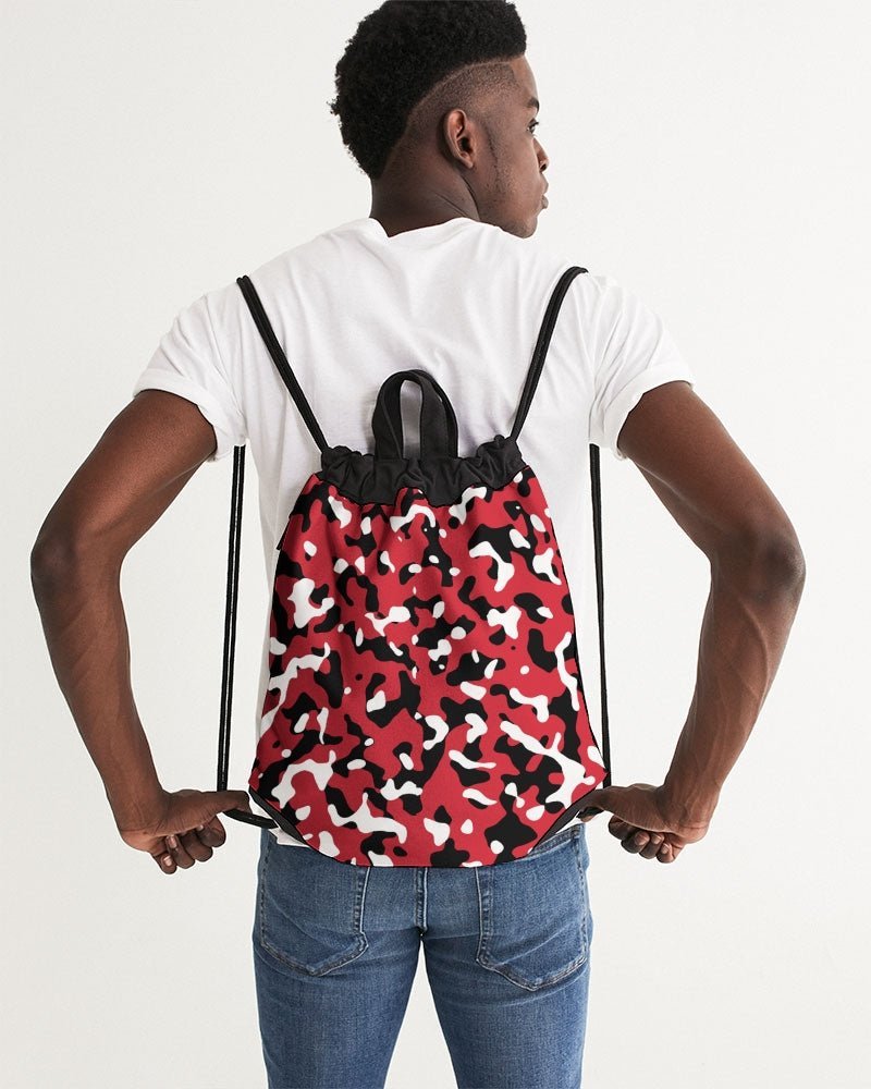 Trinidad & Tobago Flag Camo Canvas Drawstring Bag - Conscious Apparel Store
