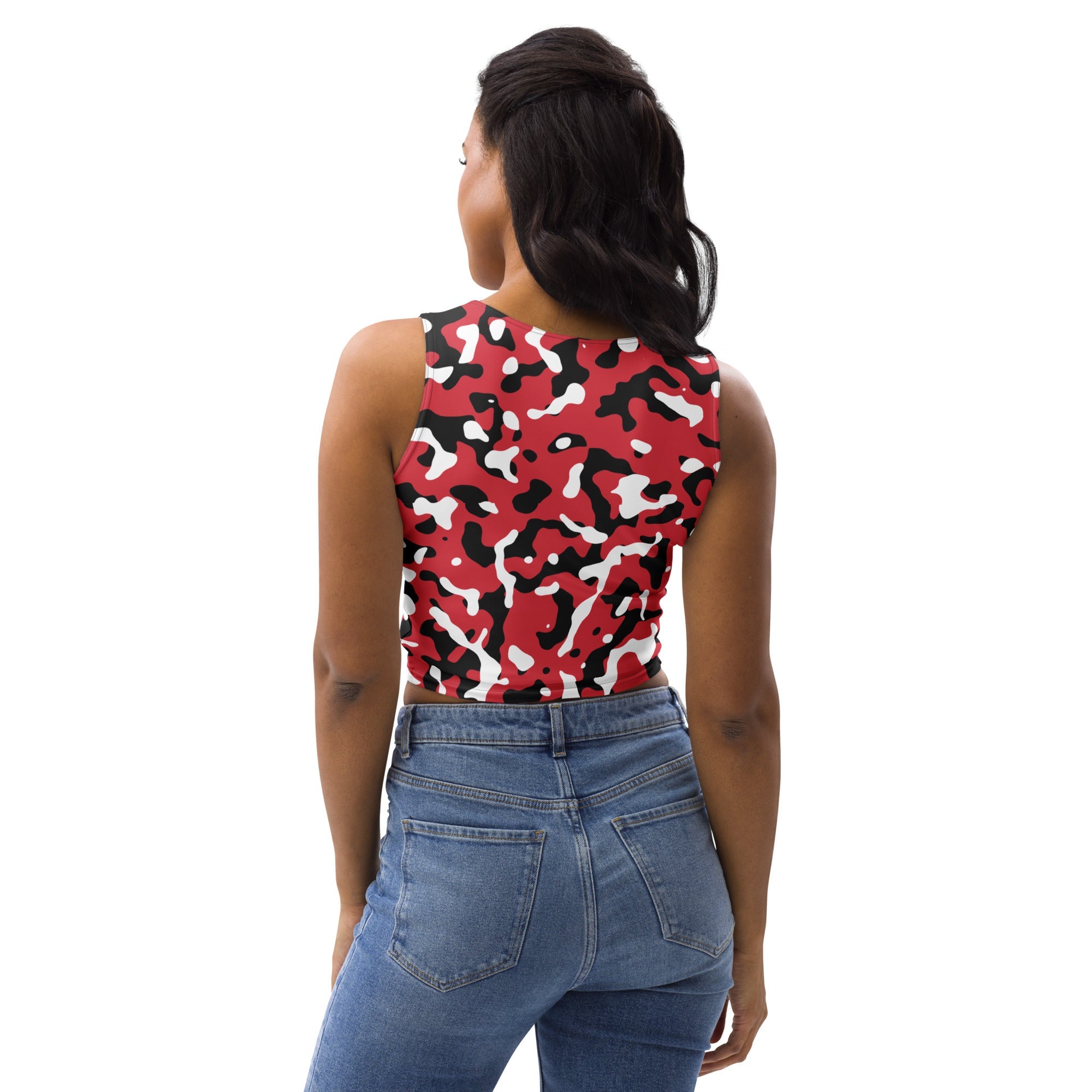 Trinidad & Tobago Flag Camo Crop Top - Conscious Apparel Store