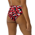 Trinidad & Tobago Flag Camo high - waisted bikini bottom - Conscious Apparel Store