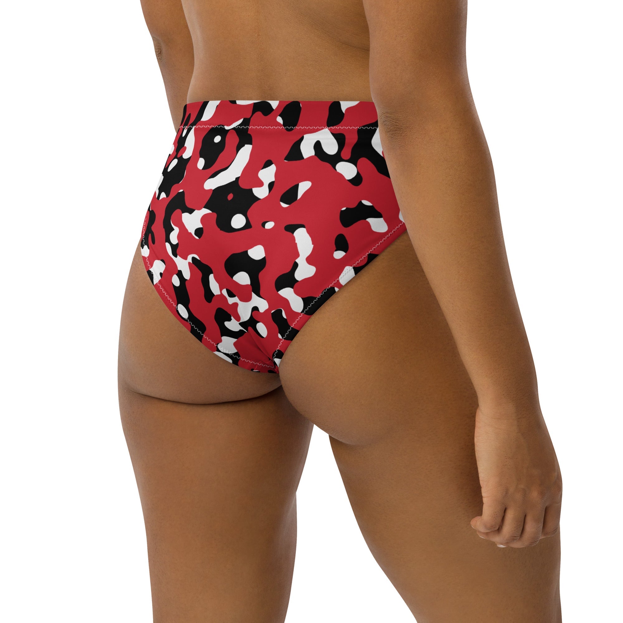 Trinidad & Tobago Flag Camo high - waisted bikini bottom - Conscious Apparel Store
