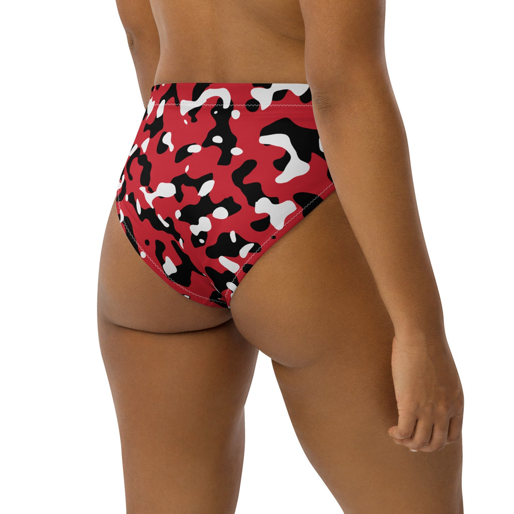 Trinidad & Tobago Flag Camo high-waisted bikini bottom - Conscious Apparel Store