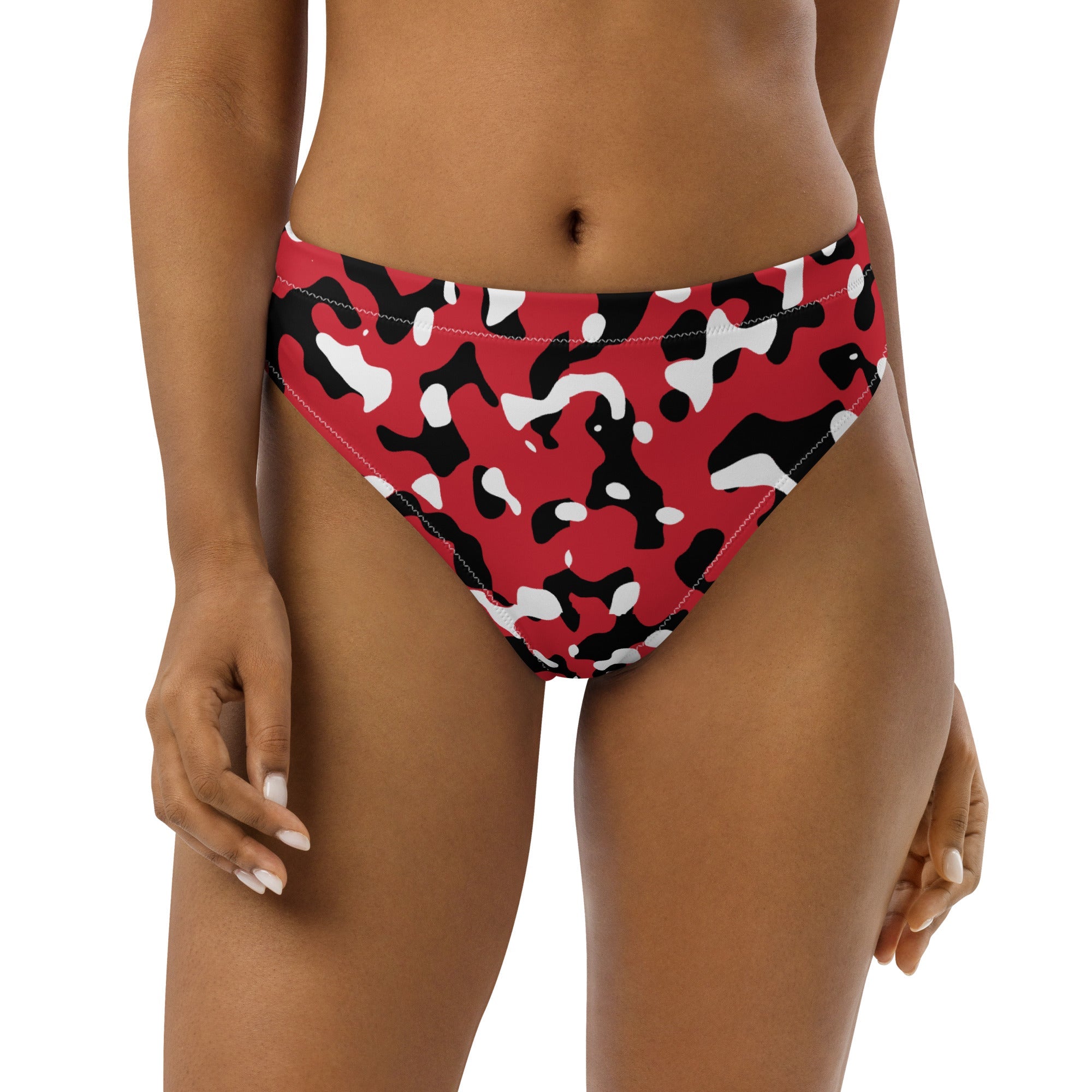 Trinidad & Tobago Flag Camo high - waisted bikini bottom - Conscious Apparel Store