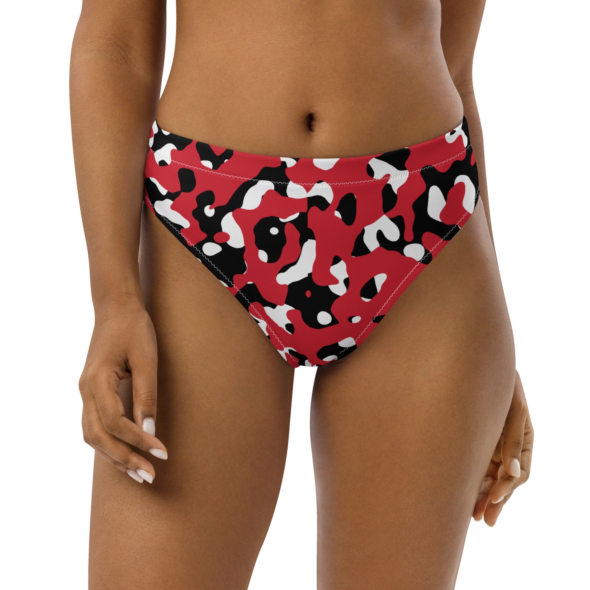 Trinidad & Tobago Flag Camo high - waisted bikini bottom - Conscious Apparel Store