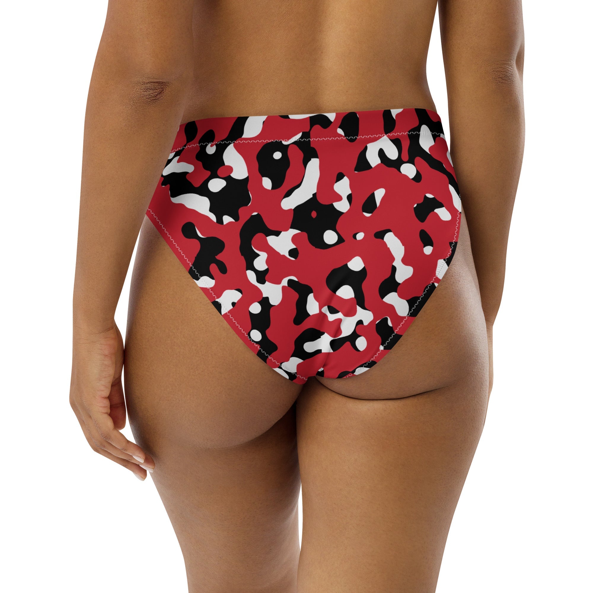 Trinidad & Tobago Flag Camo high - waisted bikini bottom - Conscious Apparel Store