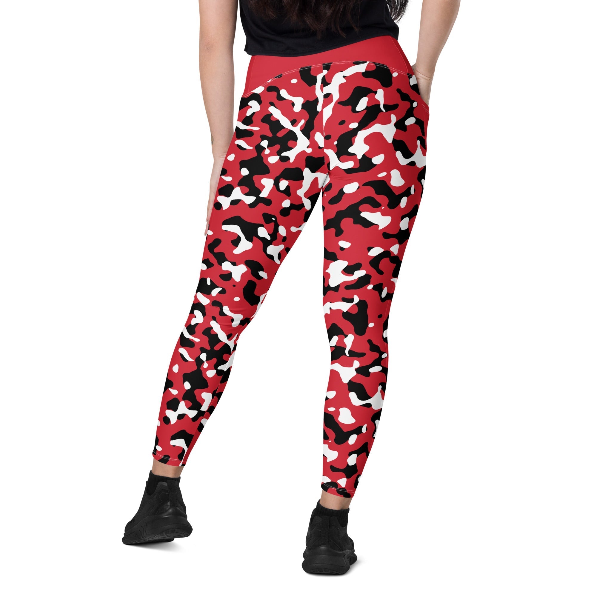 Trinidad & Tobago Flag Camo Leggings with pockets - Conscious Apparel Store