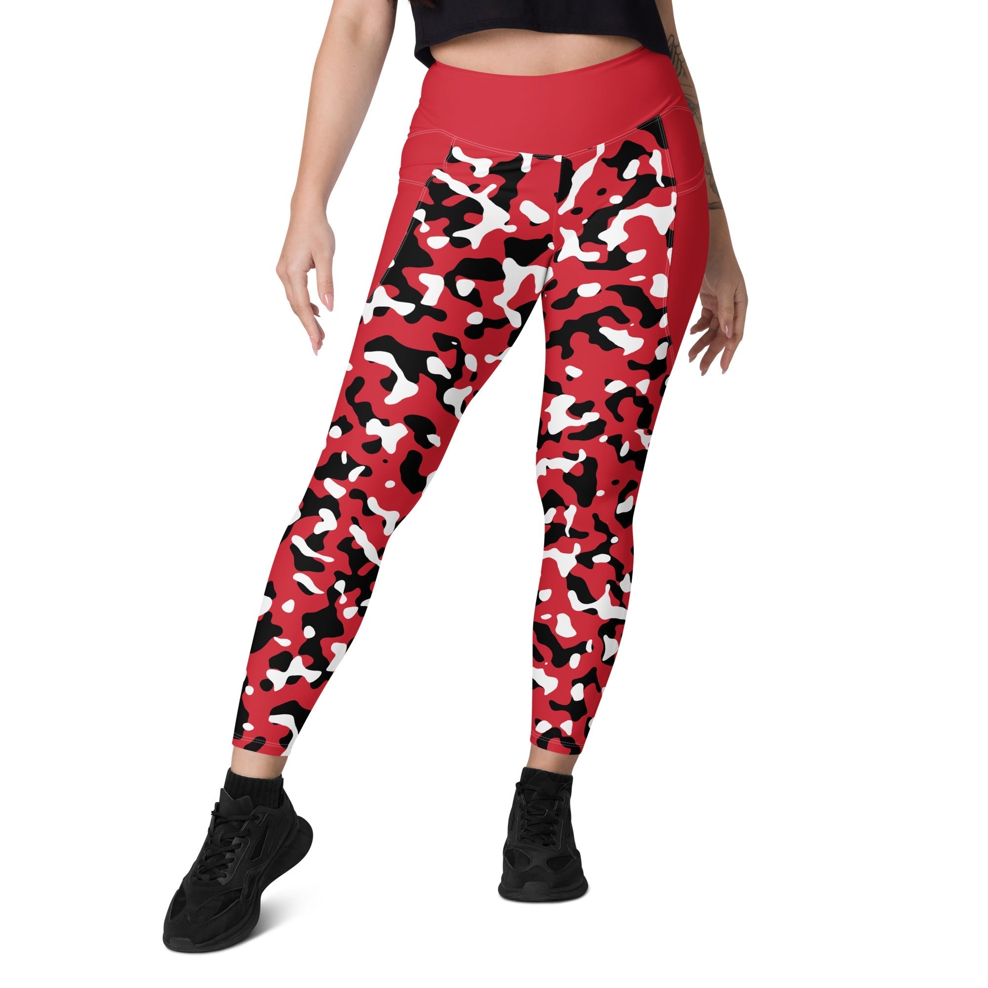 Trinidad & Tobago Flag Camo Leggings with pockets - Conscious Apparel Store