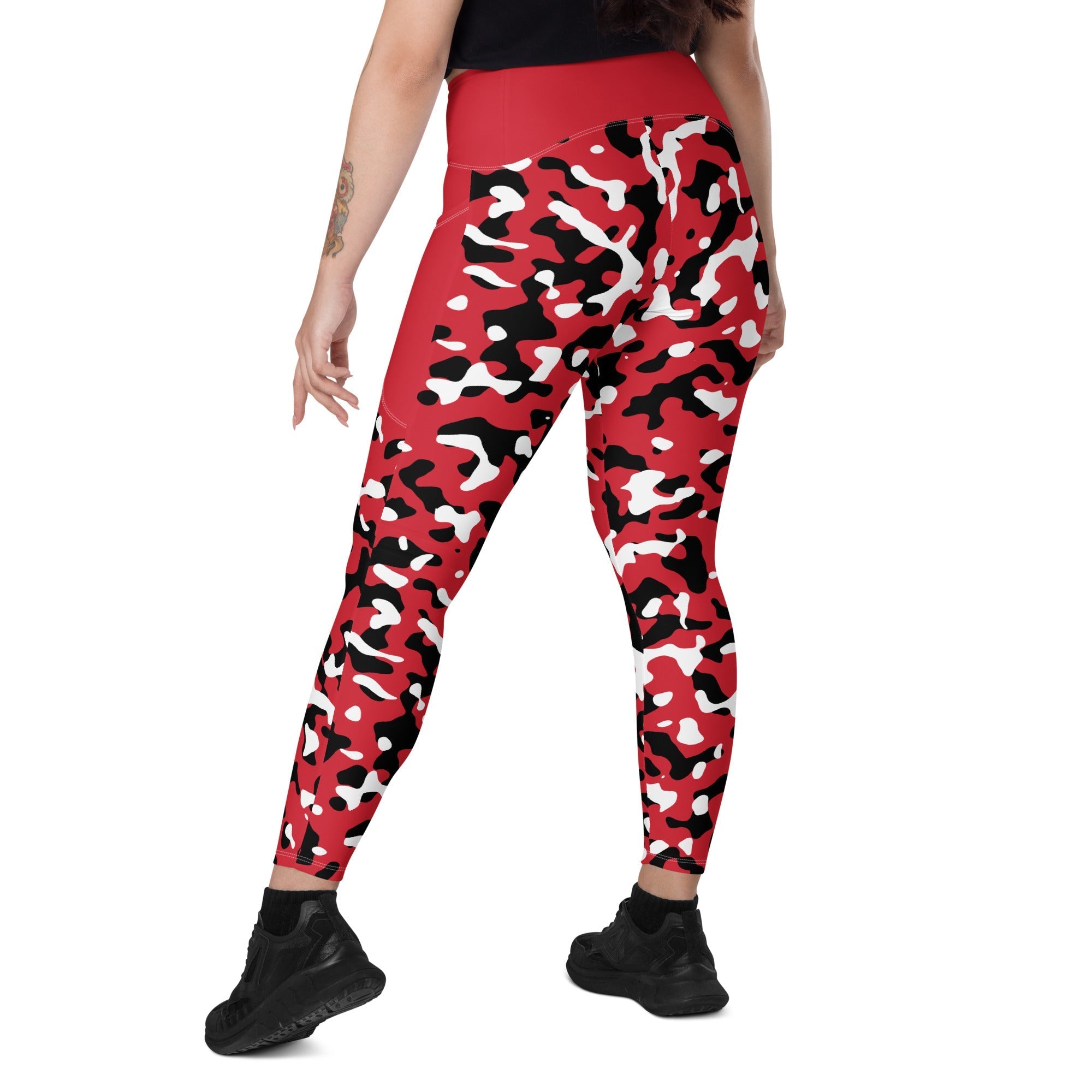 Trinidad & Tobago Flag Camo Leggings with pockets - Conscious Apparel Store